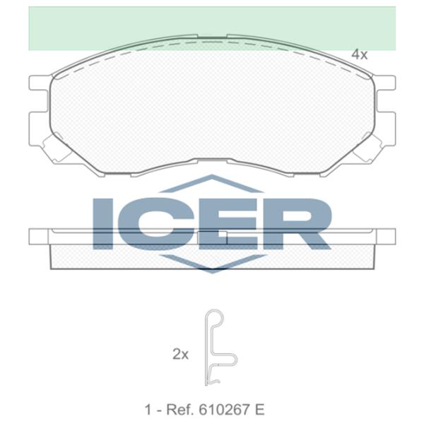 Тормозные колодки Icer 141234 передние/ дисковые photo 2