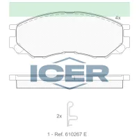 Plăcuțe de frână Icer 141234 față/ disk photo 2