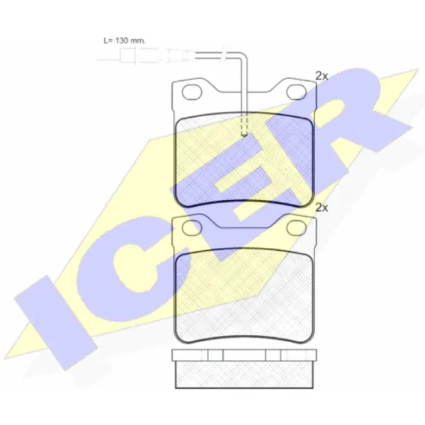 Тормозные колодки Icer 141241 задние/ дисковые photo 2 Тормозные колодки Icer 141241 задние/ дисковые photo 2