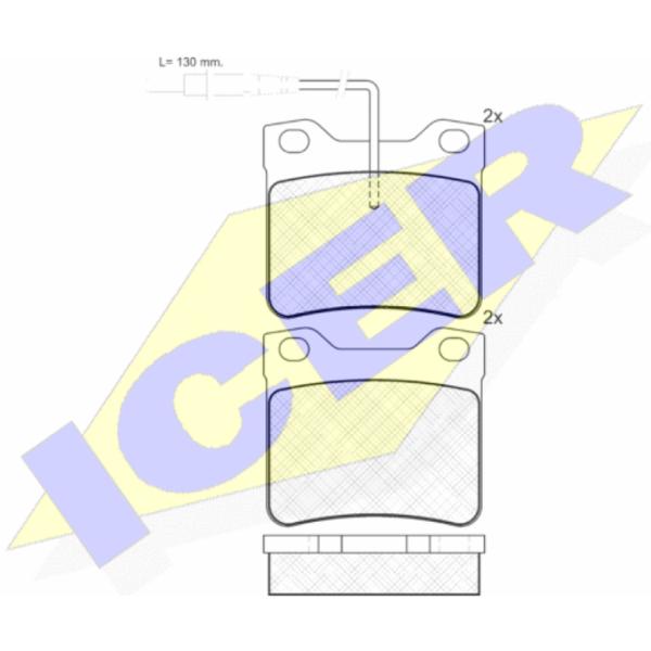 Тормозные колодки Icer 141241 задние/ дисковые photo 2 Тормозные колодки Icer 141241 задние/ дисковые photo 2