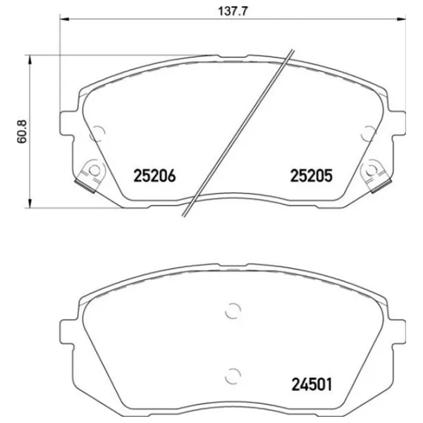 Тормозные колодки Brembo P 30 093 передние/ дисковые photo 2 Тормозные колодки Brembo P 30 093 передние/ дисковые photo 2