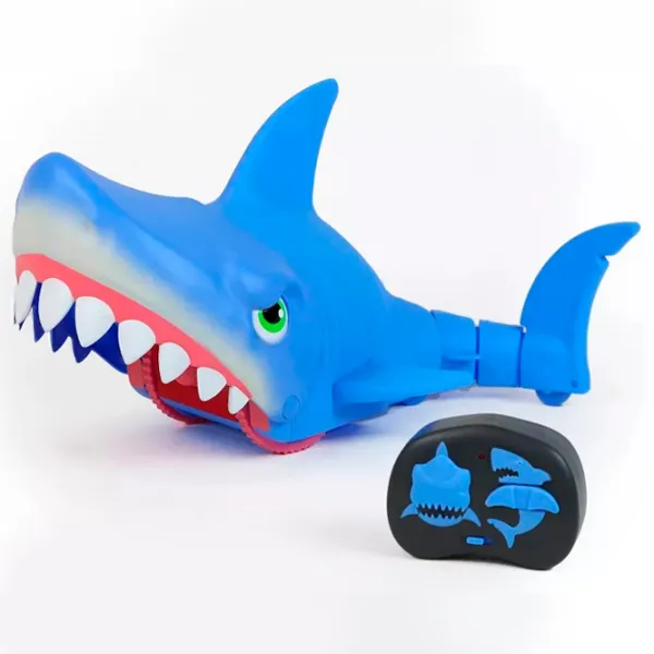 Jucărie radiocomandată Mega Chomp Shark 18493S 4+/ White Blue photo 2