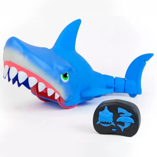 Jucărie radiocomandată Mega Chomp Shark 18493S 4+/ White Blue photo 2