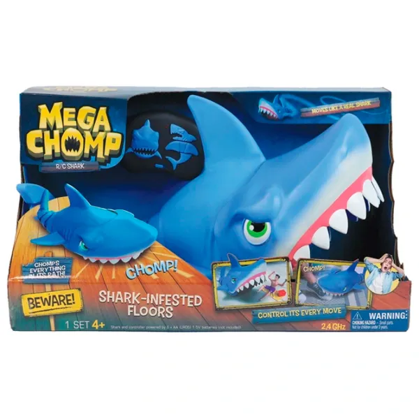 Jucărie radiocomandată Mega Chomp Shark 18493S 4+/ White Blue photo 5