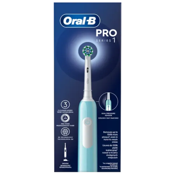Periuță de dinți electrică Braun PRO Series 1 Cross Action 3D/ Blue photo 3