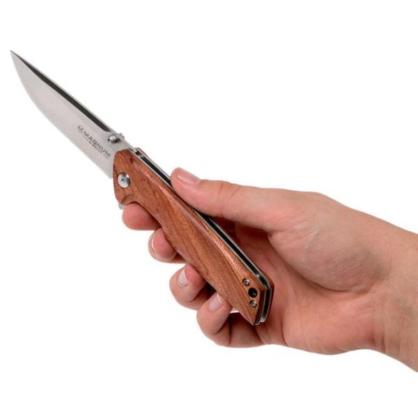 Cuțit Boker Magnum Slim Brother Wood 01MB723 de buzunar/ 440A photo 5 Cuțit Boker Magnum Slim Brother Wood 01MB723 de buzunar/ 440A photo 5