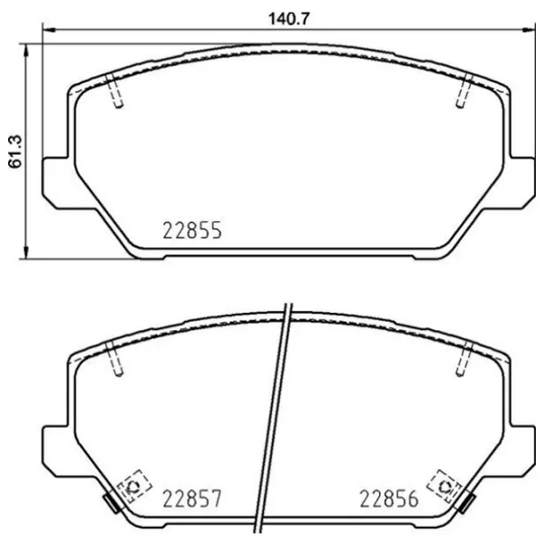 Тормозные колодки Brembo P 30 102 передние/ дисковые photo 2 Тормозные колодки Brembo P 30 102 передние/ дисковые photo 2
