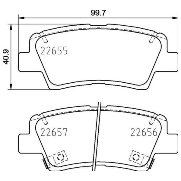 Тормозные колодки Brembo P 30 103 задние/ дисковые photo 2 Тормозные колодки Brembo P 30 103 задние/ дисковые photo 2