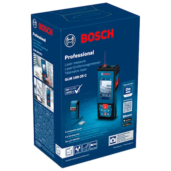 Telemetru Bosch GLM 100-25 C Baterie photo 4