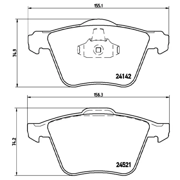 Plăcuțe de frână Brembo P 24 077 față/ disk photo 2 Plăcuțe de frână Brembo P 24 077 față/ disk photo 2
