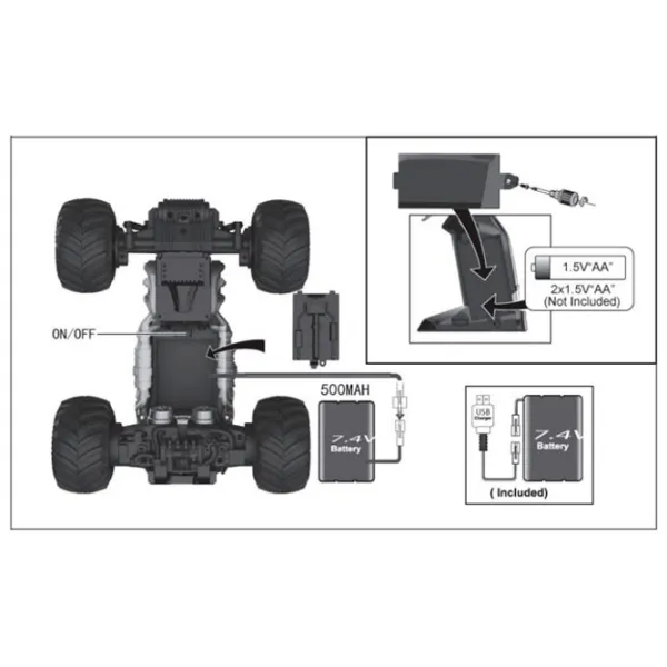 Mașină Crazon Rolling Stunt 333-FD22162 2.4 GHz/ Black Blue photo 4