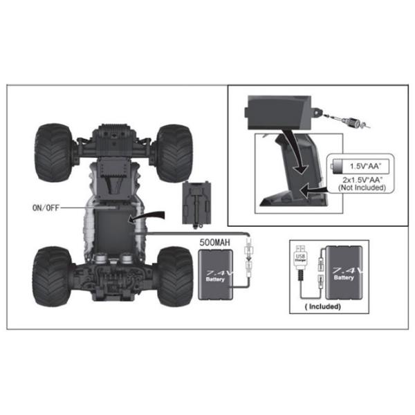 Mașină Crazon Rolling Stunt 333-FD22162 2.4 GHz/ Black Blue photo 4