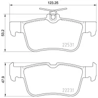 Plăcuțe de frână Brembo P 24 175 spate/ disk photo 2
