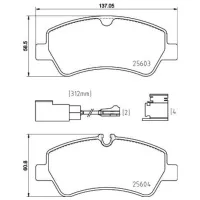 Plăcuțe de frână Brembo P 24 187 spate/ disk photo 2