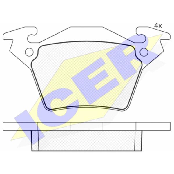 Тормозные колодки Icer 141284 задние/ дисковые photo 2 Тормозные колодки Icer 141284 задние/ дисковые photo 2
