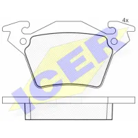 Plăcuțe de frână Icer 141284 spate/ disk photo 2