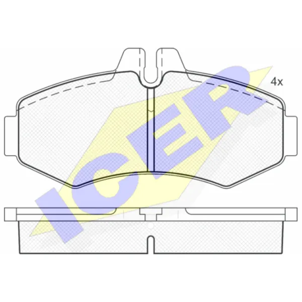 Plăcuțe de frână Icer 141288 față/ disk photo 2