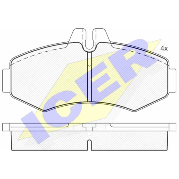 Plăcuțe de frână Icer 141288 față/ disk photo 2