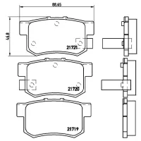 Plăcuțe de frână Brembo P 28 022 spate/ disk photo 2