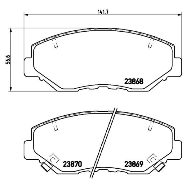 Plăcuțe de frână Brembo P 28 035 față/ disk photo 2