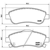 Plăcuțe de frână Brembo P 28 045 față/ disk photo 2