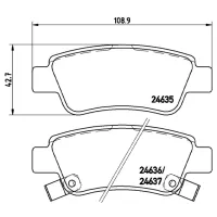 Plăcuțe de frână Brembo P 28 046 spate/ disk photo 2