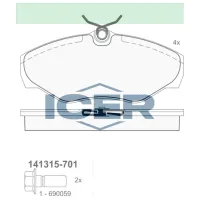 Plăcuțe de frână Icer 141315-701 față/ disk photo 2