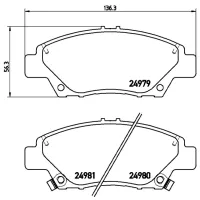 Plăcuțe de frână Brembo P 28 050 față/ disk photo 2