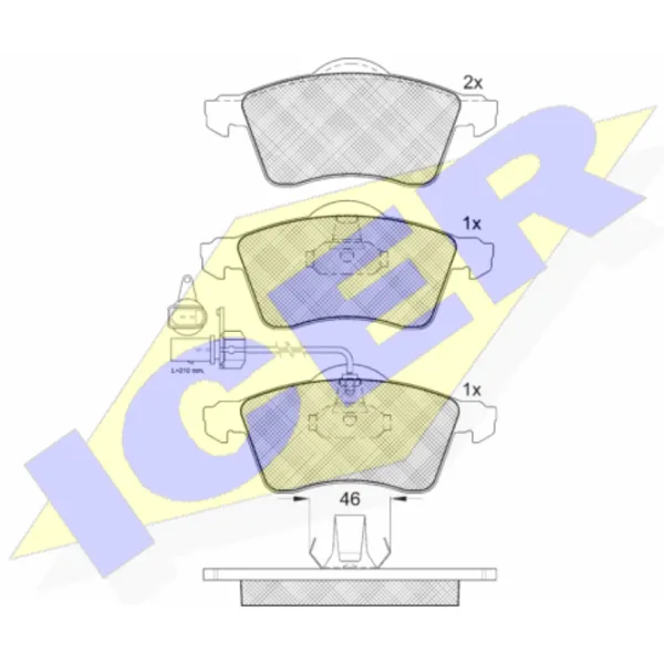Тормозные колодки Icer 141320 передние/ дисковые photo 2 Тормозные колодки Icer 141320 передние/ дисковые photo 2