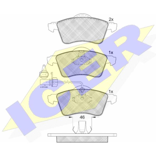 Тормозные колодки Icer 141320 передние/ дисковые photo 2 Тормозные колодки Icer 141320 передние/ дисковые photo 2