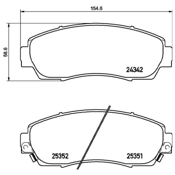 Тормозные колодки Brembo P 28 068 передние/ дисковые photo 2 Тормозные колодки Brembo P 28 068 передние/ дисковые photo 2