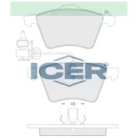 Plăcuțe de frână Icer 141350 față/ disk photo 2