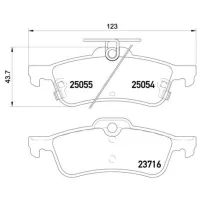 Plăcuțe de frână Brembo P 28 070 spate/ disk photo 2