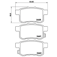 Plăcuțe de frână Brembo P 28 072 spate/ disk photo 2