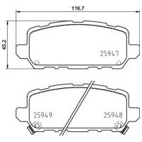 Plăcuțe de frână Brembo P 28 090 spate/ disk photo 2
