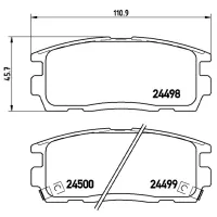 Plăcuțe de frână Brembo P 10 004 spate/ disk photo 2