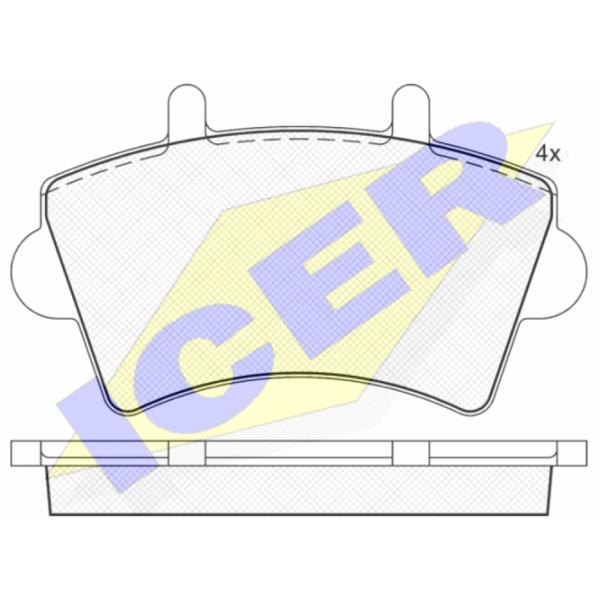 Plăcuțe de frână Icer 141442 față/ disk photo 2 Plăcuțe de frână Icer 141442 față/ disk photo 2