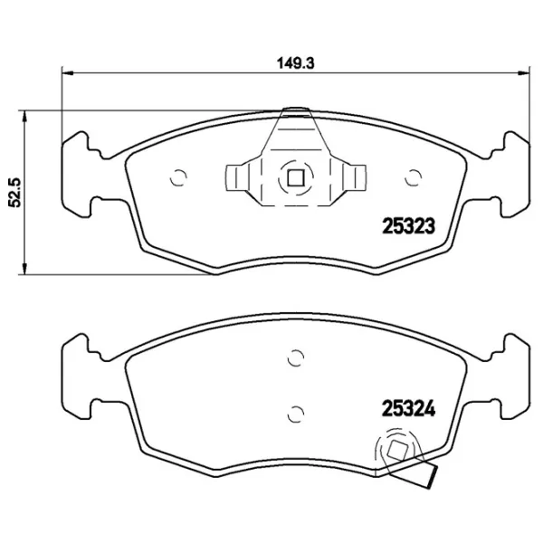 Тормозные колодки Brembo P 11 031 передние/ дисковые photo 2 Тормозные колодки Brembo P 11 031 передние/ дисковые photo 2
