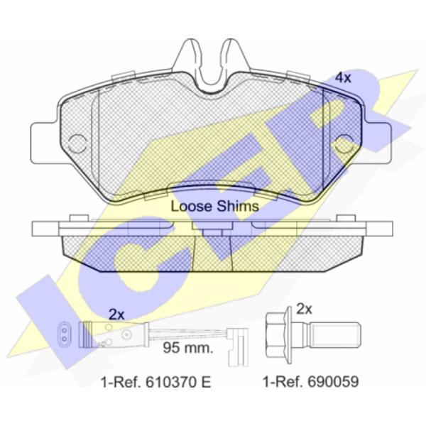 Тормозные колодки Icer 141787 задние/ дисковые photo 2