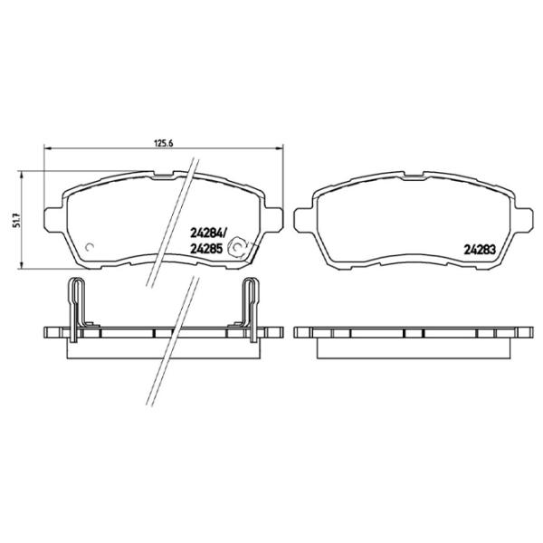 Тормозные колодки Brembo P 16 013 задние/ дисковые photo 2 Тормозные колодки Brembo P 16 013 задние/ дисковые photo 2