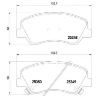 Plăcuțe de frână Brembo P 18 025 față/ disk photo 2