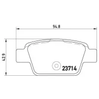 Plăcuțe de frână Brembo P 23 080 spate/ disk photo 2