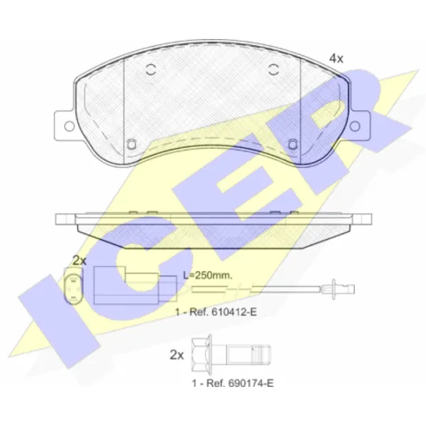 Тормозные колодки Icer 141793 передние/ дисковые photo 2 Тормозные колодки Icer 141793 передние/ дисковые photo 2