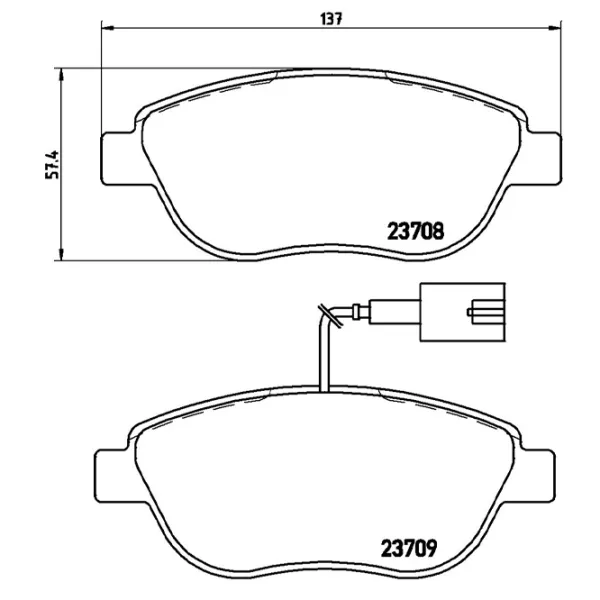 Тормозные колодки Brembo P 23 087 передние/ дисковые photo 2