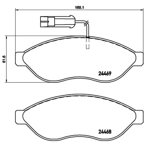 Plăcuțe de frână Brembo P 23 144 față/ disk photo 2