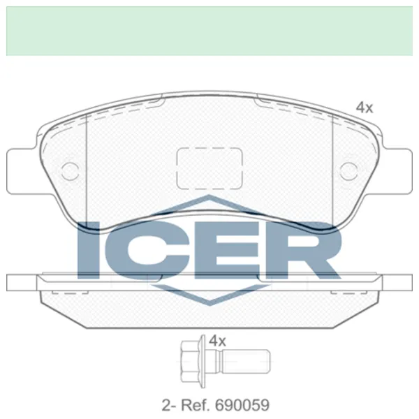 Тормозные колодки Icer 141804 задние/ дисковые photo 2 Тормозные колодки Icer 141804 задние/ дисковые photo 2