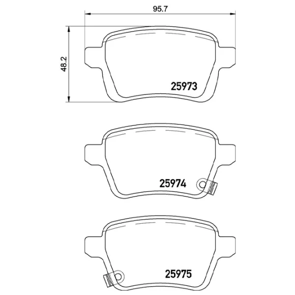 Plăcuțe de frână Brembo P 23 156 spate/ disk photo 2