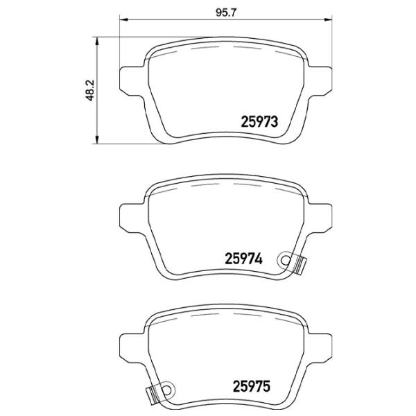 Plăcuțe de frână Brembo P 23 156 spate/ disk photo 2