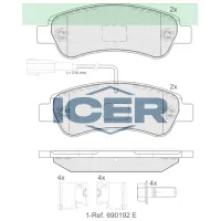 Plăcuțe de frână Icer 141804-203 spate/ disk photo 2