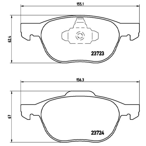 Тормозные колодки Brembo P 24 061 передние/ дисковые photo 2